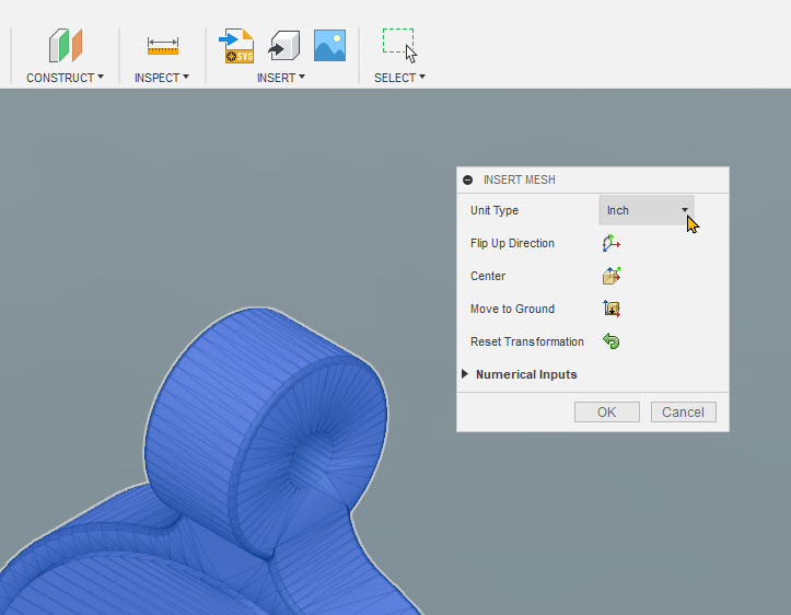 Imported STL file into Fusion 360 is not the correct size