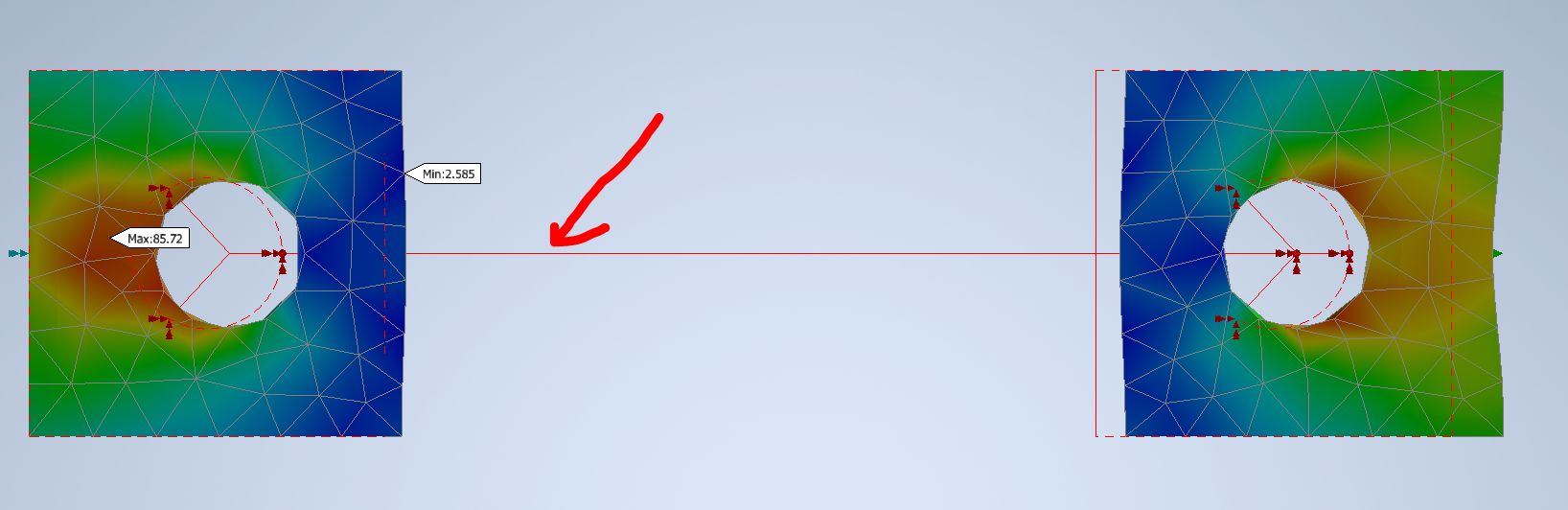 How to find force in rigid link connector end in Inventor Nastran
