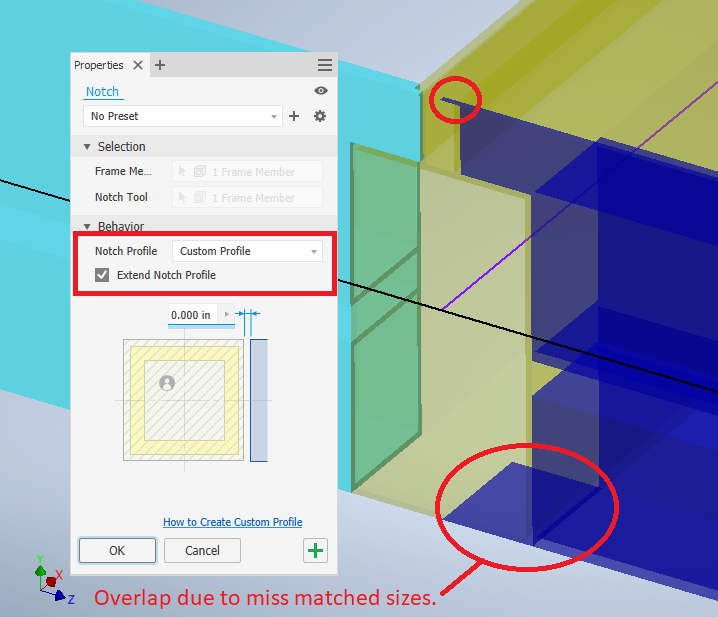 Notches in Frame Generator do not correctly notch the profiles in Inventor