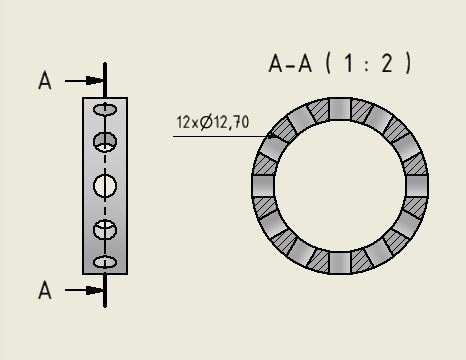 Quantity note for pattern isn't correctly displayed in Hole/Thread ...