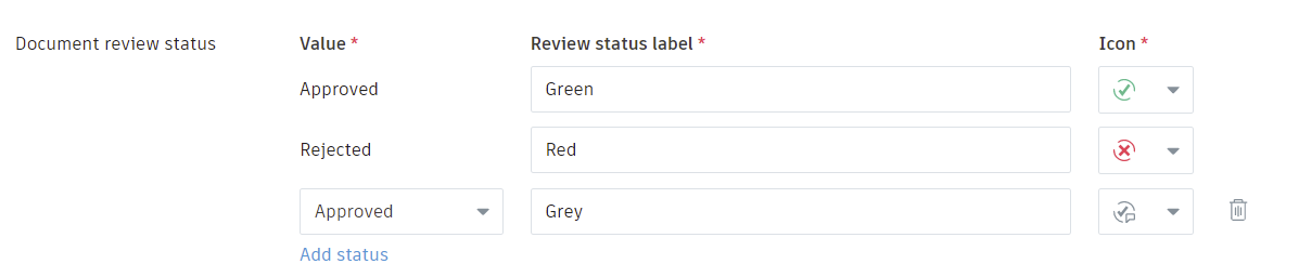Custom Document Review status when setting an approval workflow in BIM 360
