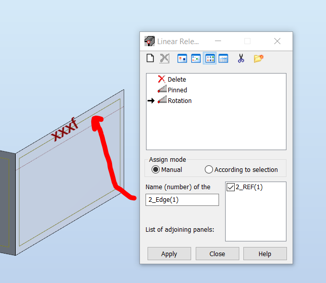 Robot Structural Analysis에서 FE 패널의 모서리를 릴리즈하는 방법