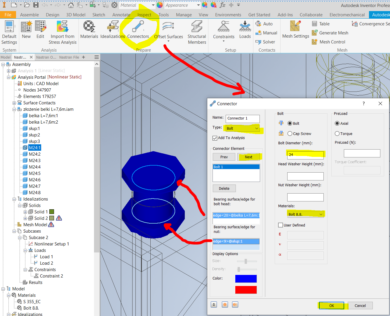 Inventor Nastran Lösung _ Netz für Volumenidealisierung in Inventor ...
