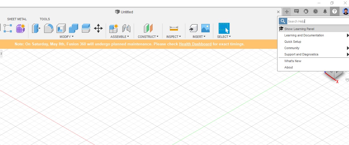 How to turn off and on the Learning panel in Fusion