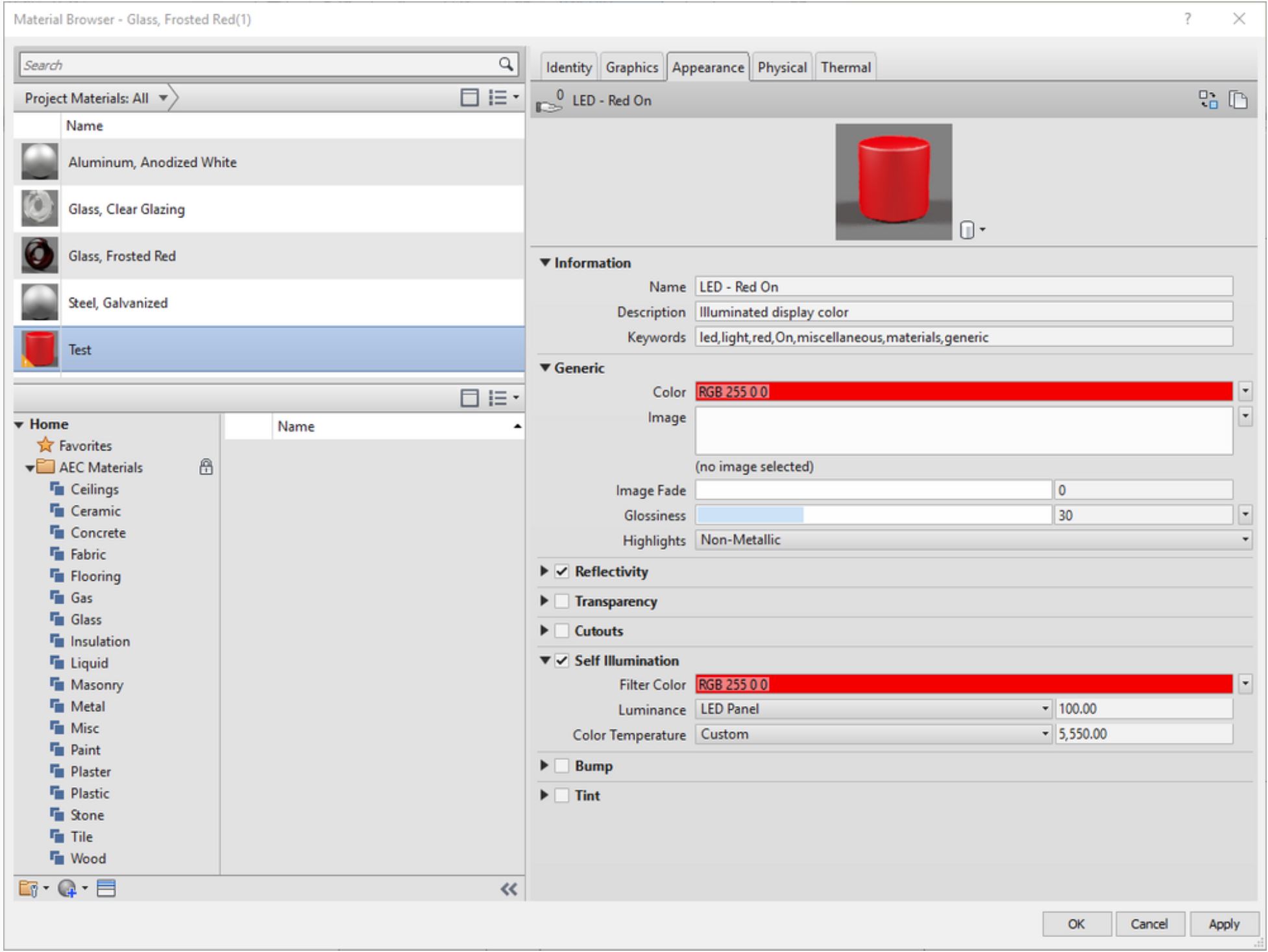 Lights appear to be on in renderings even though the light source is