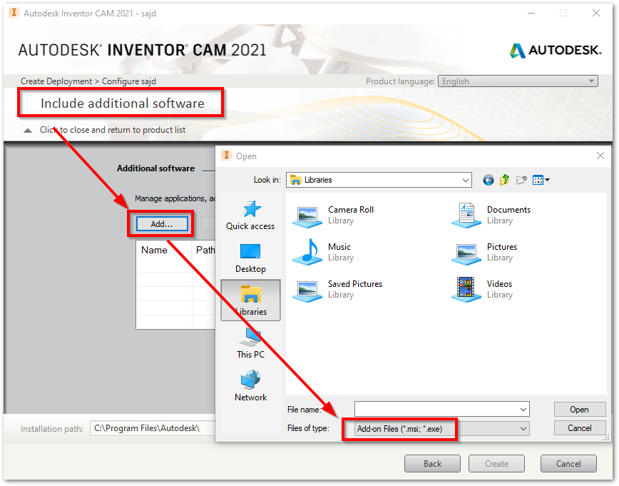How to add MSP files to an Autodesk Legacy Deployment