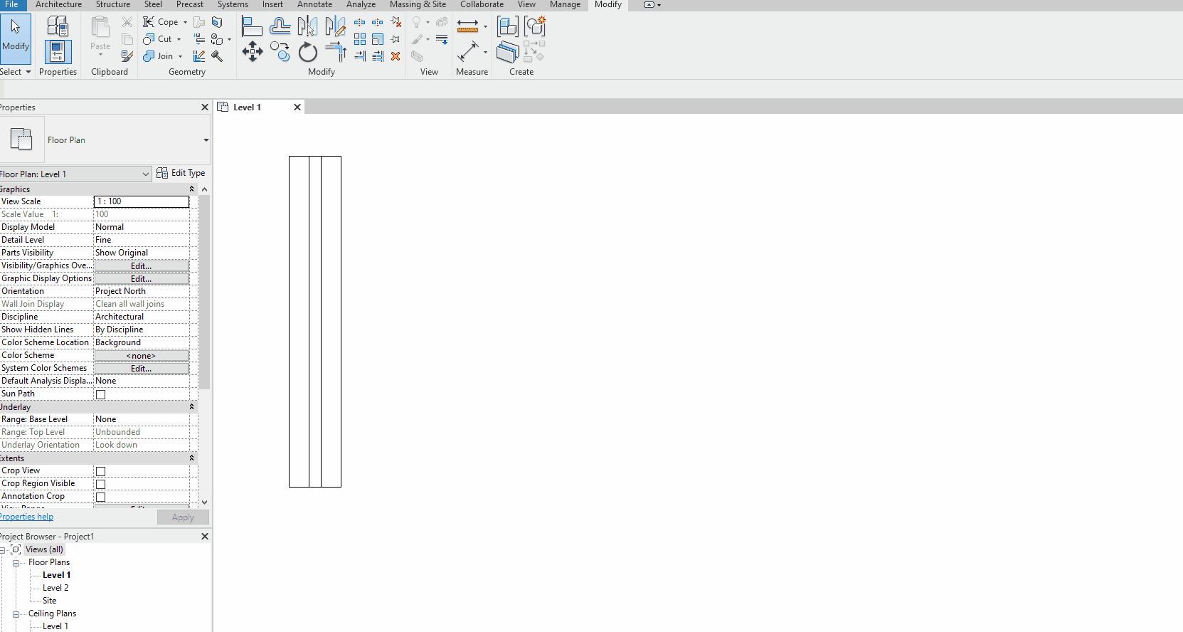 Revitの布基礎の構造マテリアルの色が更新されない