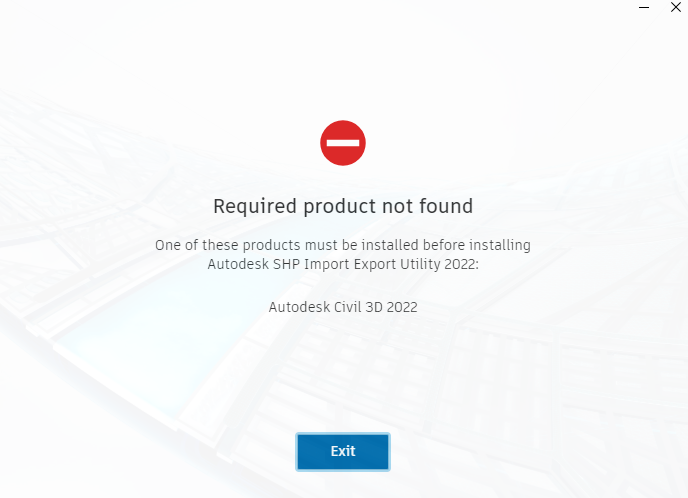 SHP Import/Export Utility 2022 for Autodesk Civil 3D がインストールできない