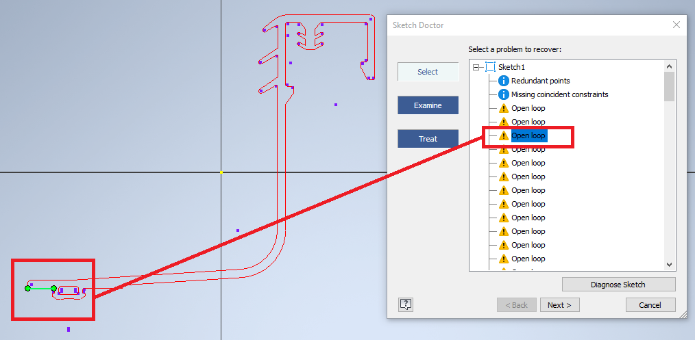 Ein Block in einer Skizze kann in Inventor nicht extrudiert werden