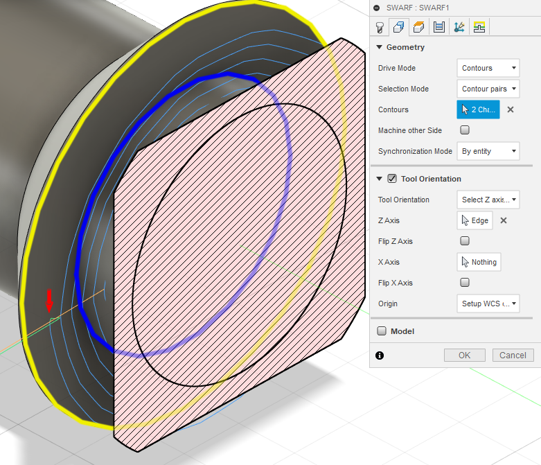 Bearbeiten einer 4AchsenNut ohne Rückzüge in Fusion 360