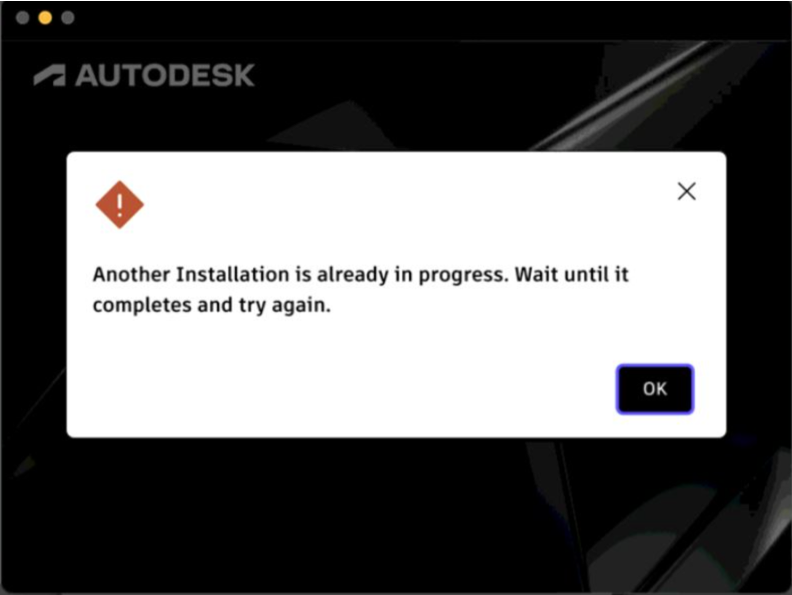 “Another Installation is already in progress. Wait until it completes