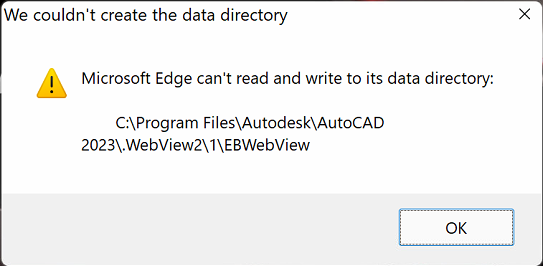 Microsoft Edge can&rsquo;t read and write to its data directory:&rdquo; when 