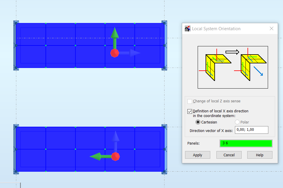 Mappe dell'armatura diverse presentate per solai simili in Robot