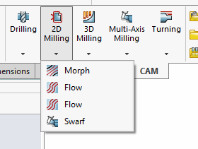 Milling/Drilling toolpaths missing from the tool ribbon in HSMWorks