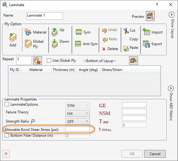How To Define Bond Material In A Composite Shell In Nastran Search