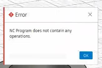Fusion でポストするときに「NC プログラムに操作が含まれていません