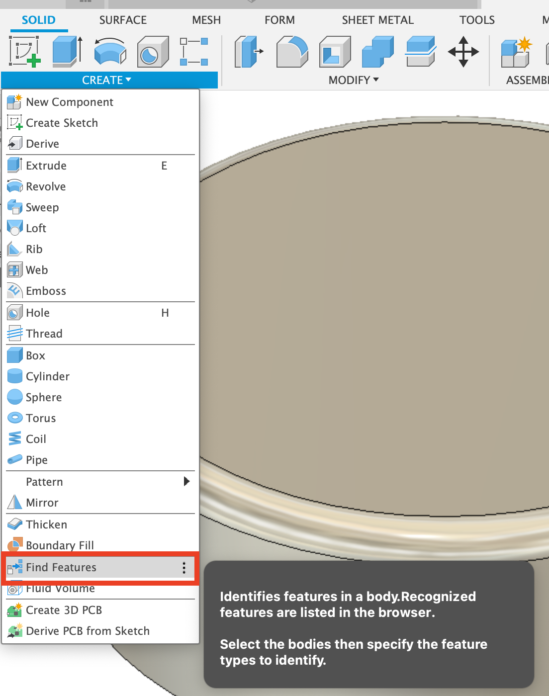 How to edit existing features in Fusion 360