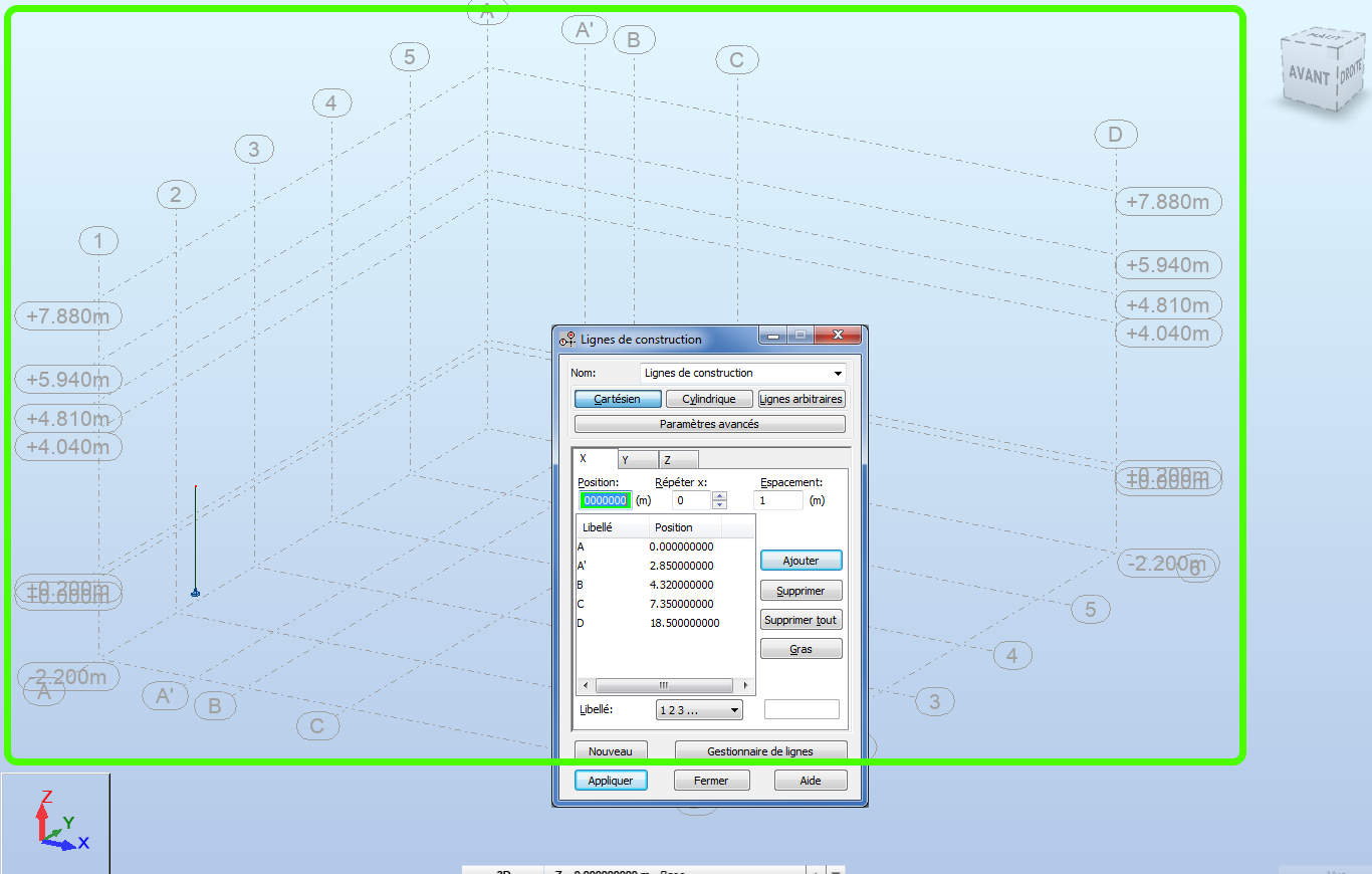 Robot Structural Analysis 2024 Help Structural axis are visible in 3D