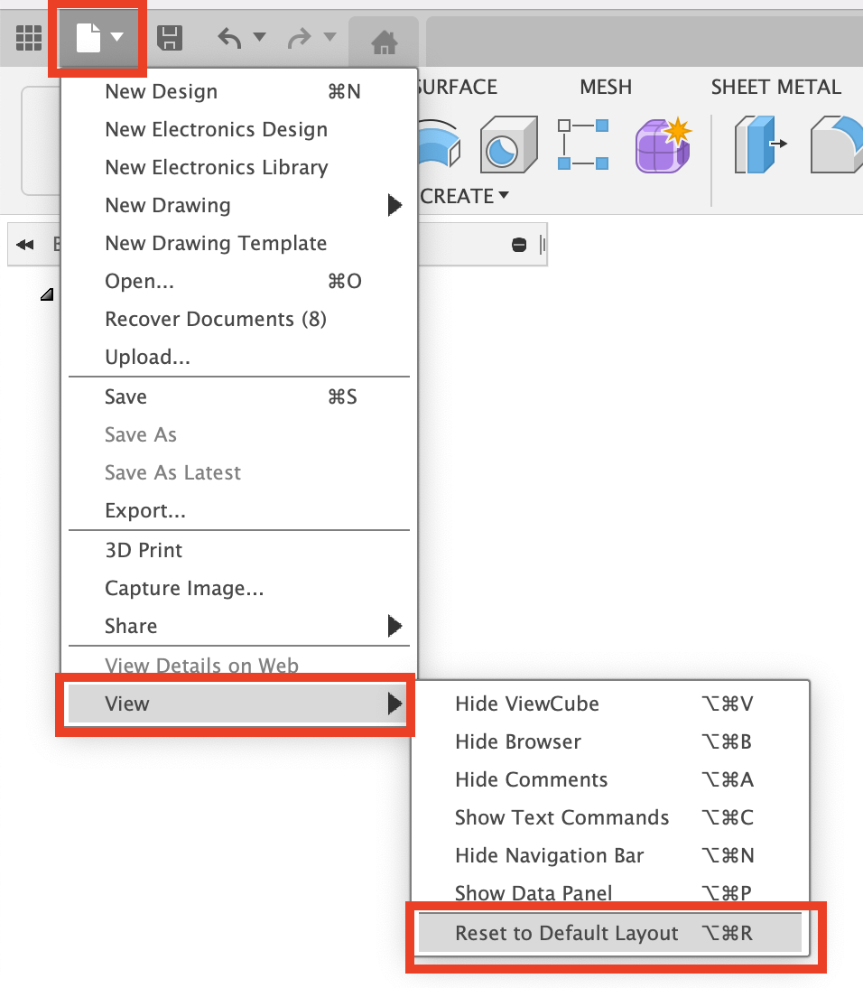 Pan Orbit Zoom toolbar is missing in Fusion 360