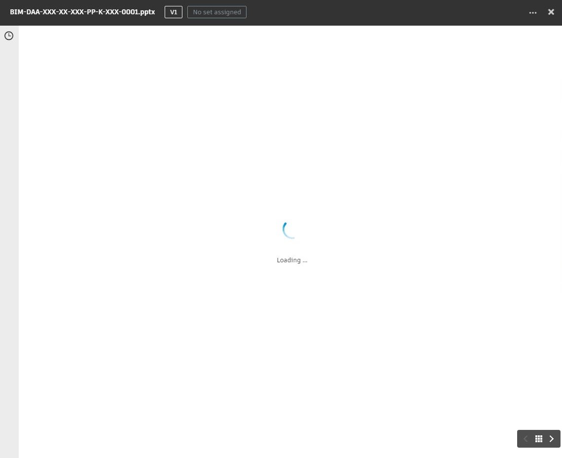 The page gets stuck on loading when trying to open documents in BIM 360 ...