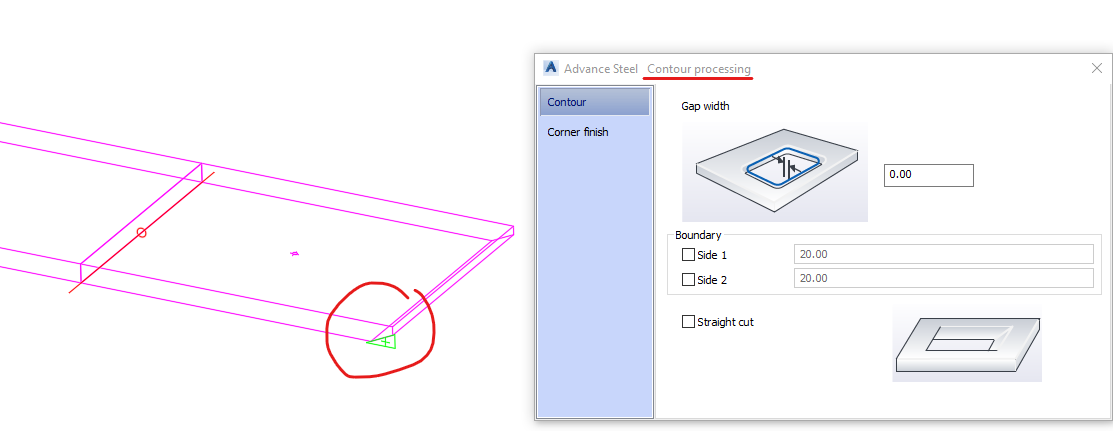 Folded plate length in BOM list shorter than dimension line in