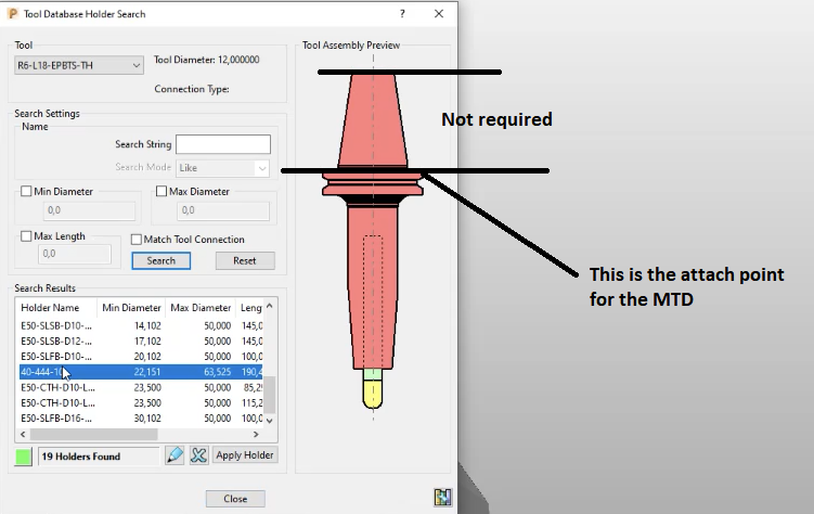 Tool holder is not on the right position on the machine doing a ...