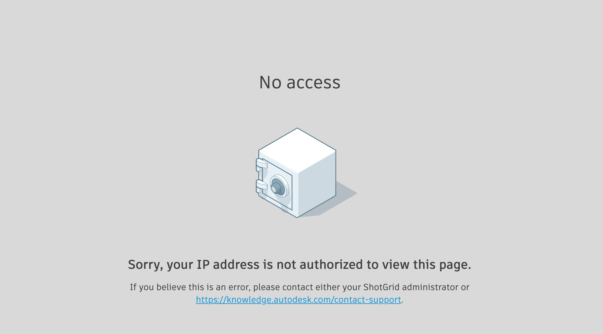 "Sorry, your IP address is not authorized to view this page" error when accessing Flow