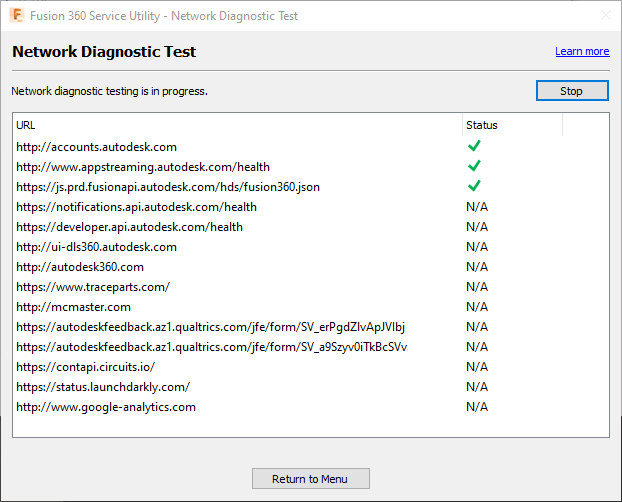 Overview of Network Diagnostic Test Command from Fusion Service Utility