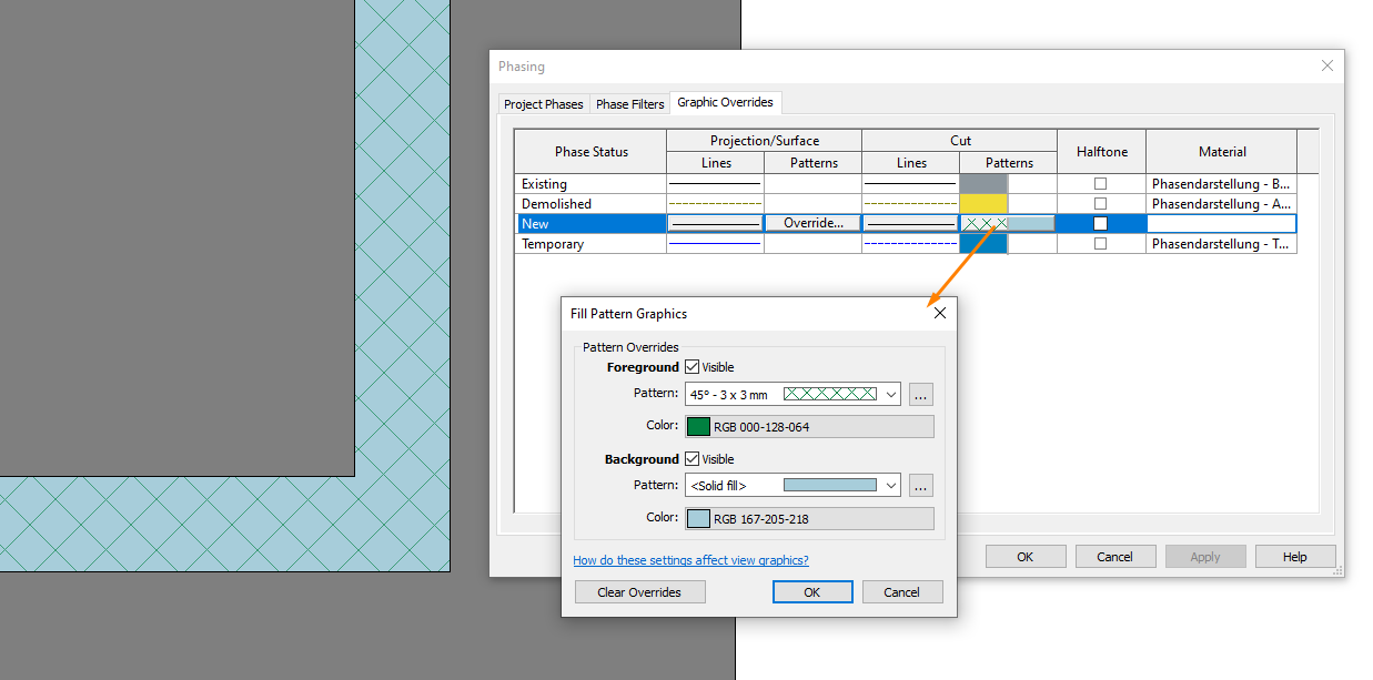 Phase Filter overrides the wall structure in Revit Revit Autodesk
