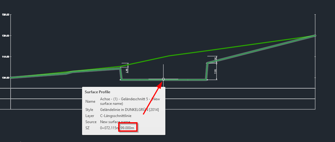 Keine Auswirkungen Auf Das Dgm Bei Verwendung Der Option Materialtiefe In Den Eigenschaften Für