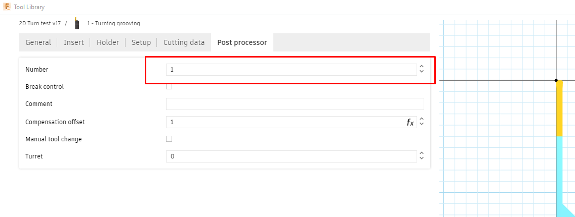 Autodesk Fusion で工具変更の工具番号を設定する方法