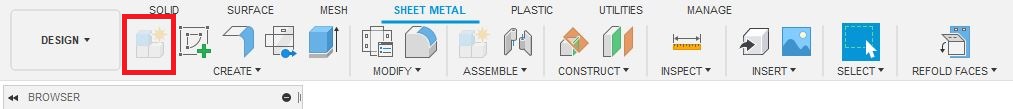 New Component option is dimmed after creating a sheet metal component ...