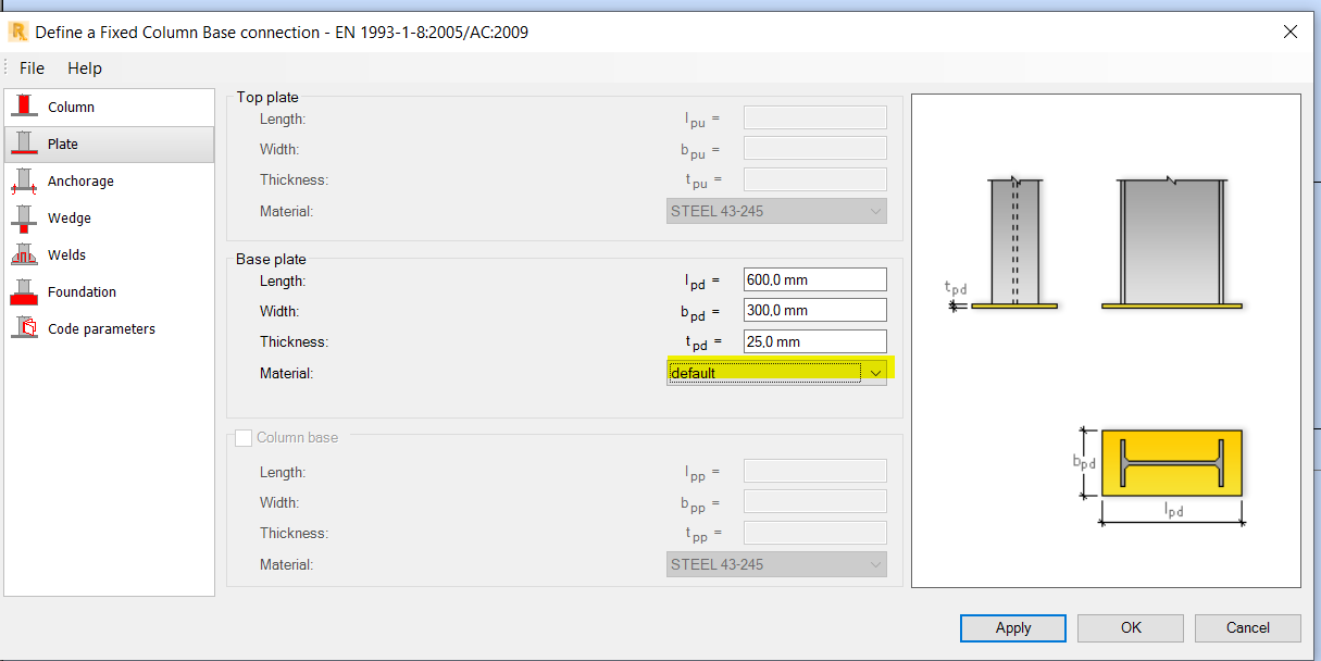 Incorrect material data for steel connection properties in Robot ...