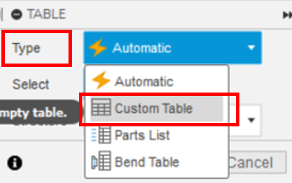 How to add the custom placeholder table in the drawing template of ...
