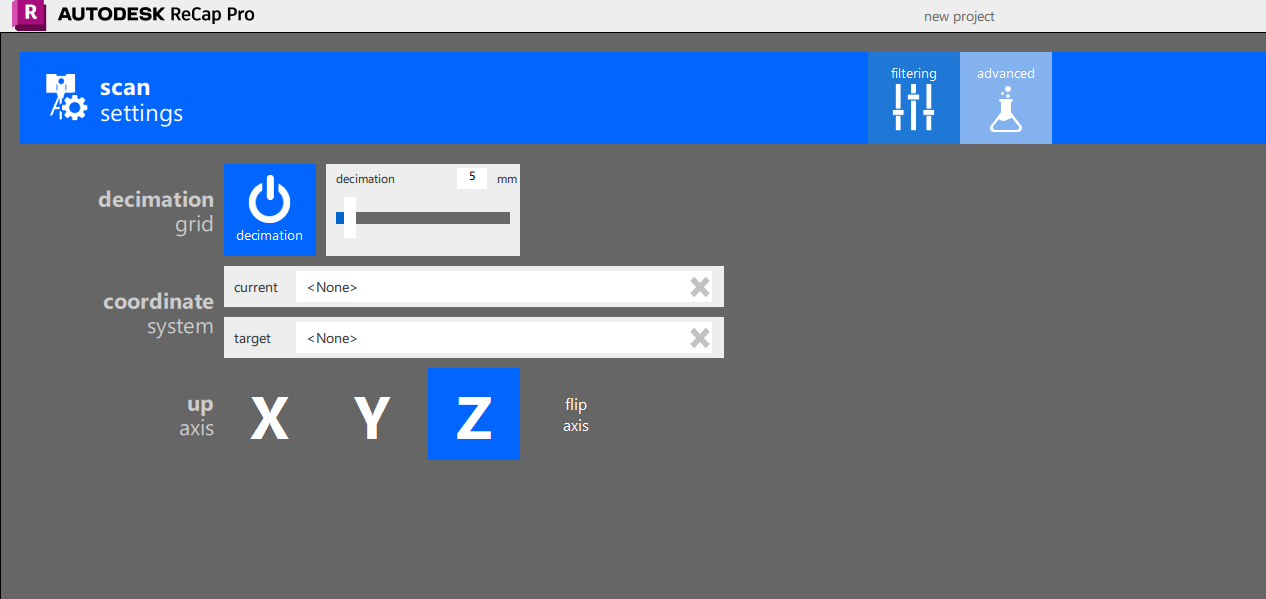Parts of point cloud missing in newly created project in ReCap Pro