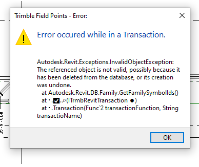 Revitでトリミングポイントを使用する場合、「参照オブジェクトが無効