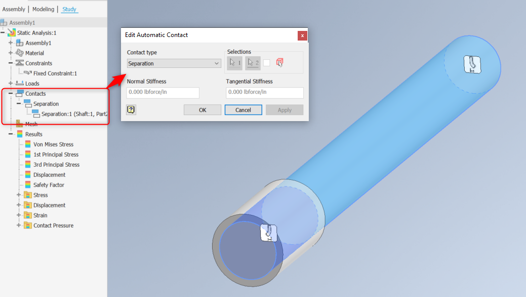 How to calculate the maximum displacement at the end of a shaft
