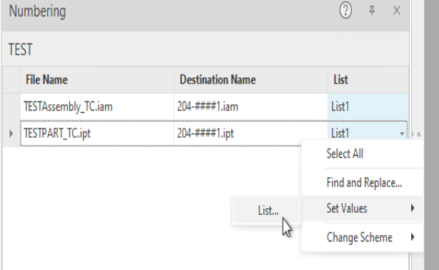 How to changing pre-defined list in Copy Design for more than one file ...