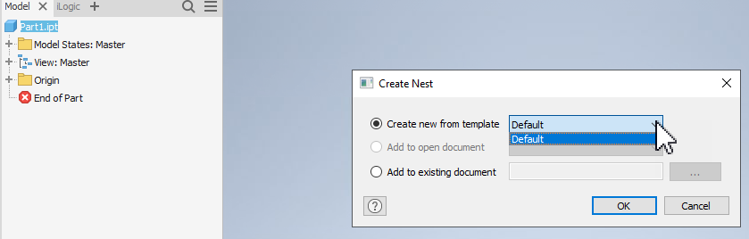 Custom Nesting templates not shown in the list in Inventor