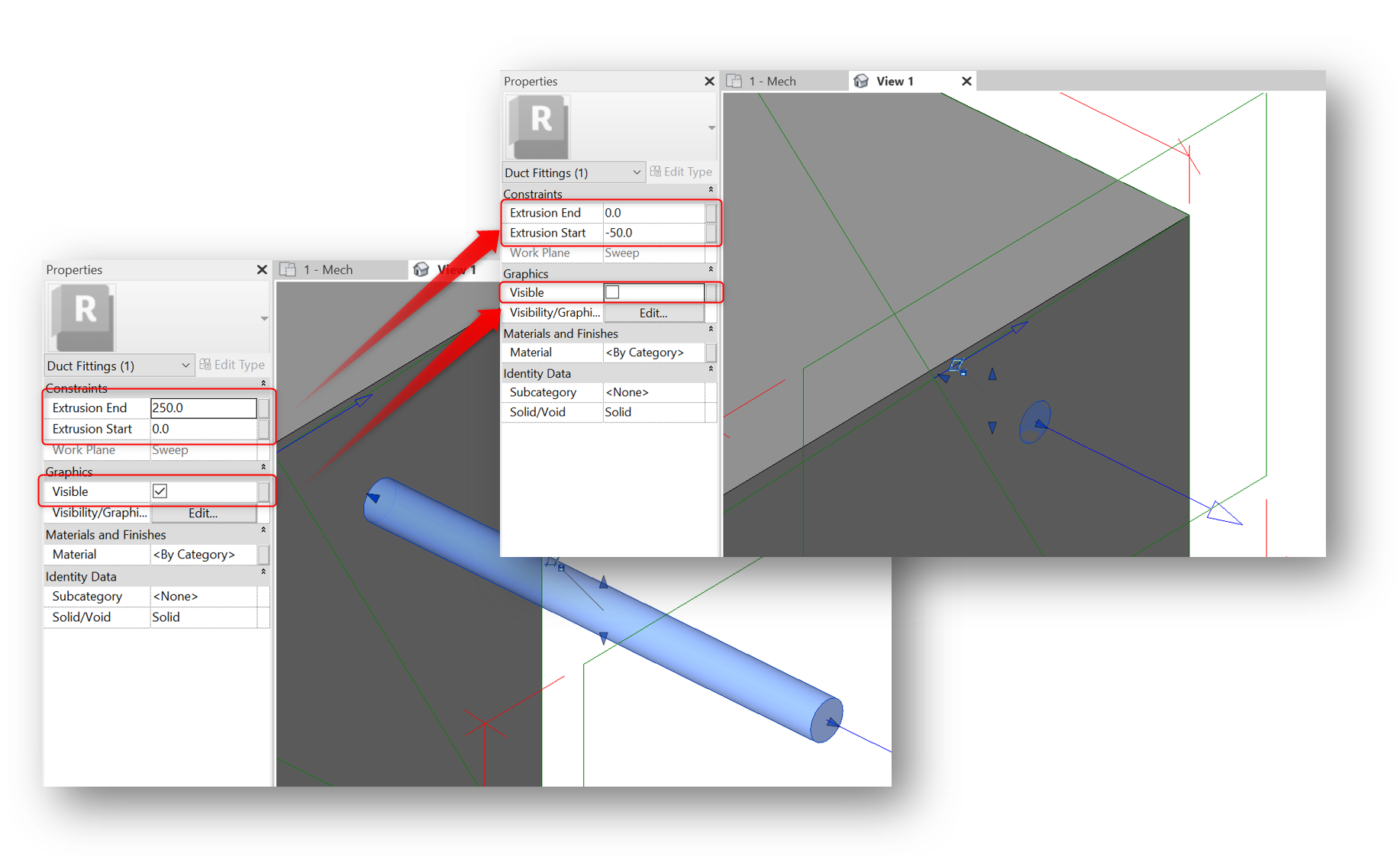 How To Make Additional 4th Connection To Duct Tee Fitting In Revit 3551