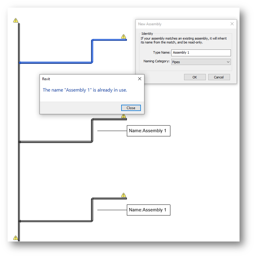Assembly does no longer recognizes same type with taps in Revit