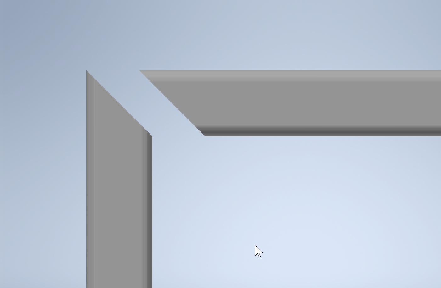 Displaced mitering in Inventor frame generator assembly