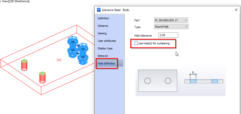 Excluding punch marks or site holes from detail drawings and NC + DXF ...