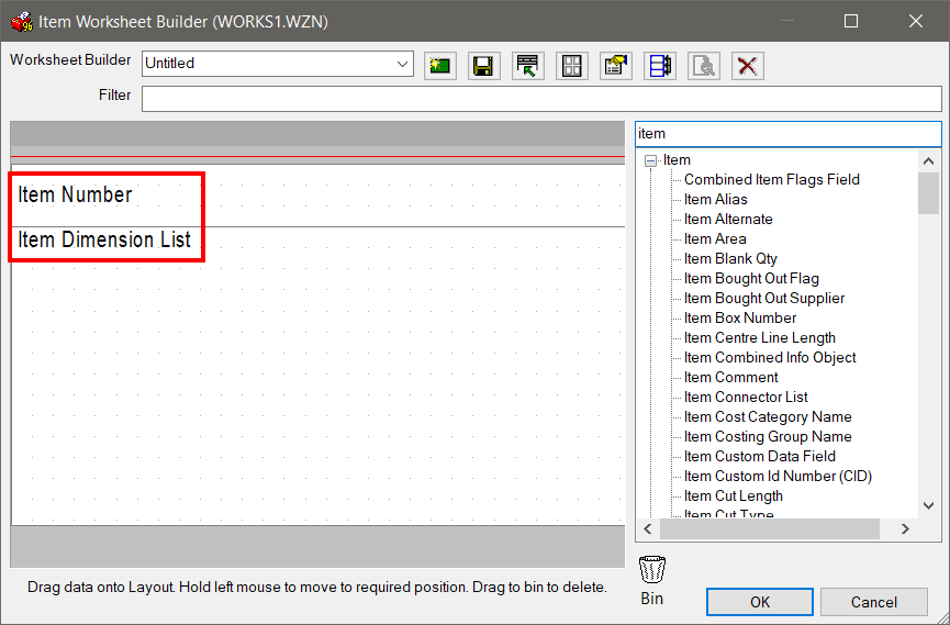 How to export a list of items with added holes in Fabrication