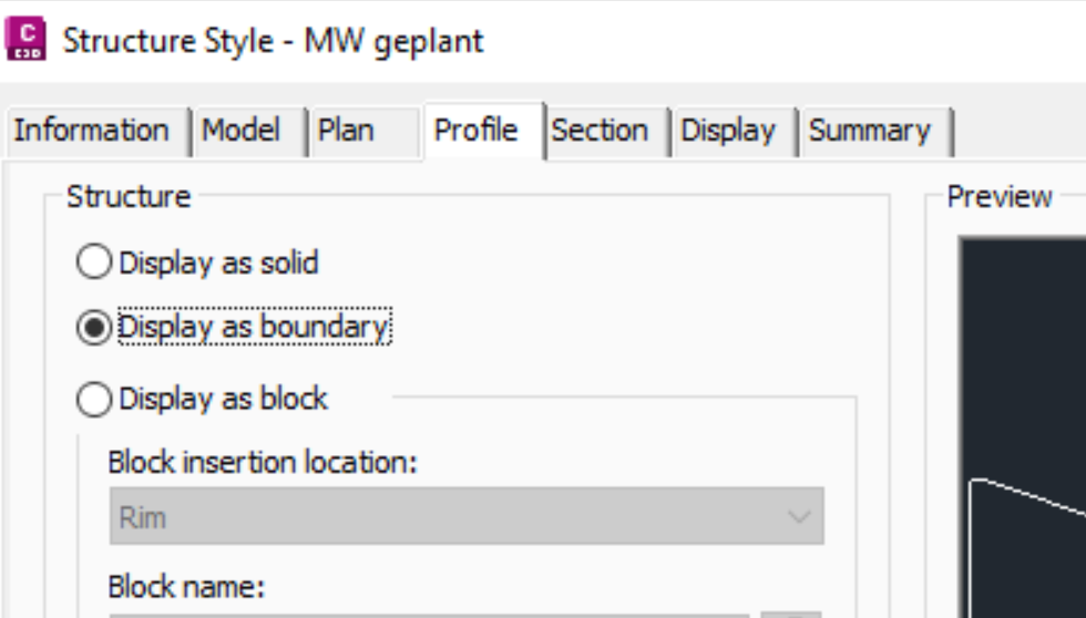Structures in Profile View aren't masking the pipes in Civil 3D