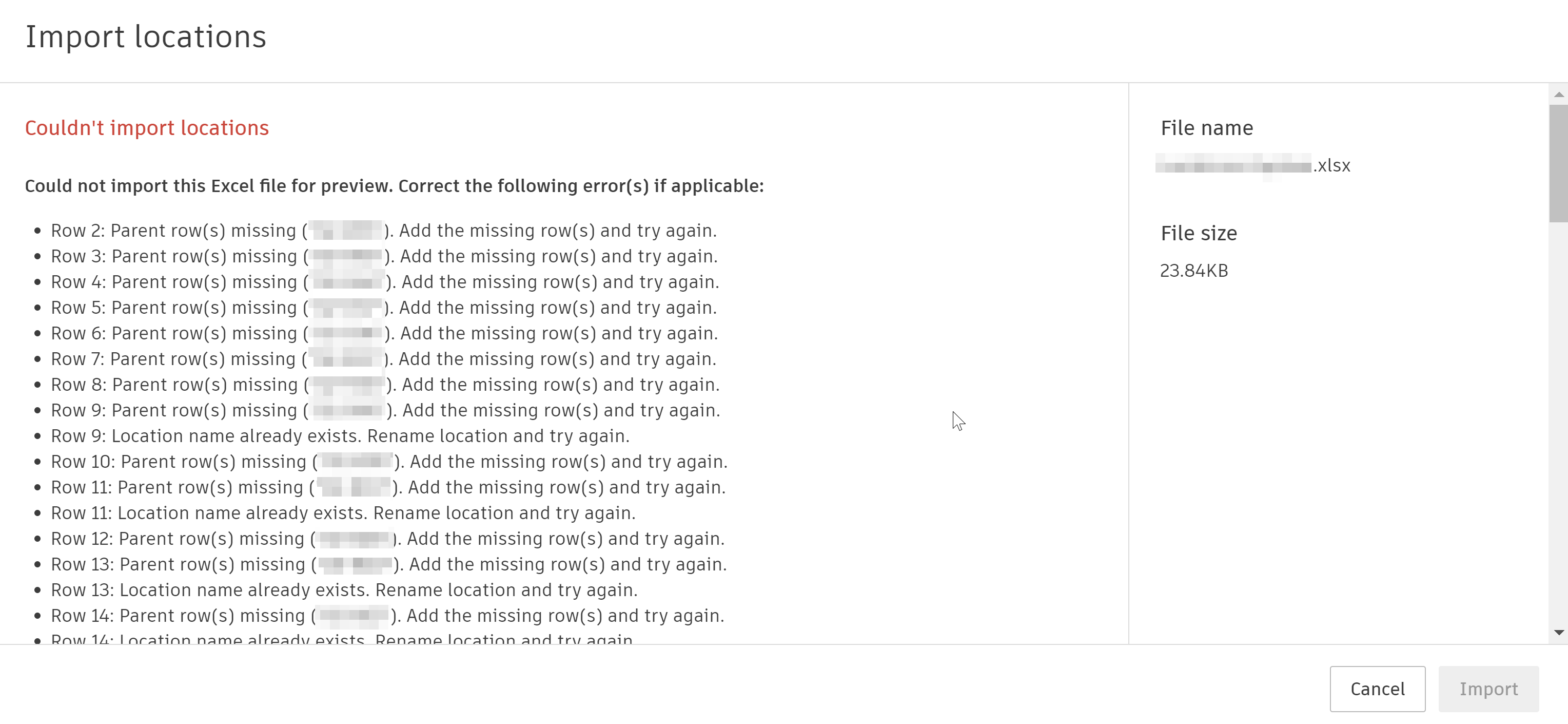 Couldn't import locations\, image size:3056x1410
