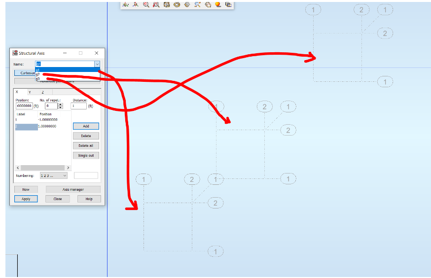 Is it possible to define temporary grid in Robot Structural Analysis