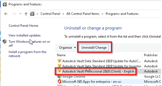 Vault ribbon is blank, missing or buttons are grayed out in AutoCAD