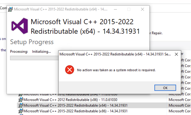reinicio del sistema al desinstalar Visual C++.png