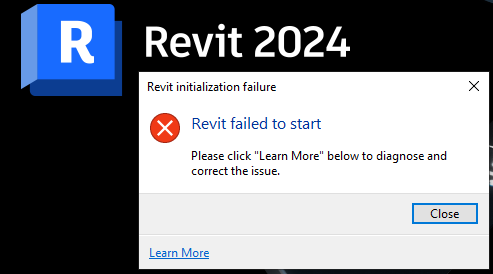 O erro Erro 1606. Não foi possível acessar o local de rede é exibido  quando uma atualização do Revit é instalada.